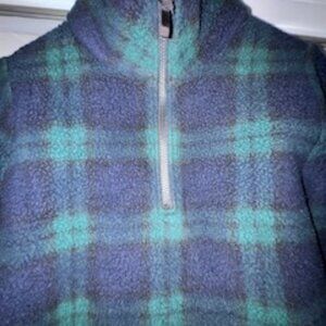 JCrew  Fleece, Women Small, Blackwatch Plaid